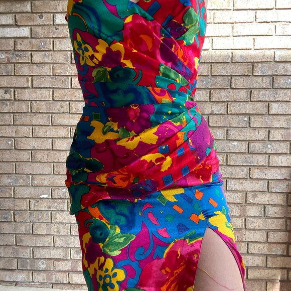 Vintage silk dress size 2 - Picture 4 of 5